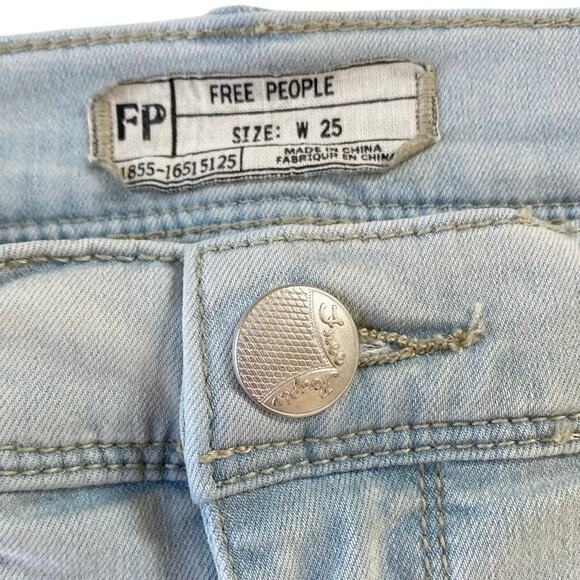 FP Movement Free People Skinny‎ Jeans Light Wash Cropped - Size 25 - Picture 8 of 12